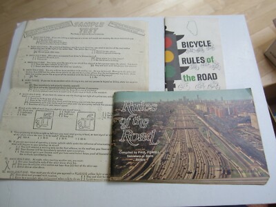 1970 IL Rules of the Road Book PLUS SAMPLE TEST & BIKE RULES