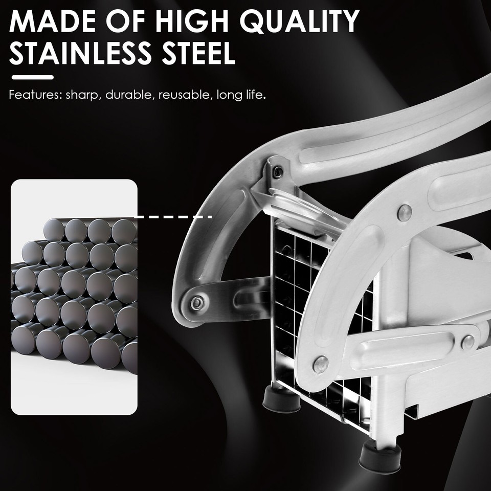French Fry Cutter Stainless Steel Potato Cutter With 2 Blades