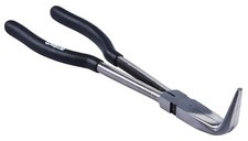 Image of New 11" 275Mm Bent Long Nose Plier 90° Drop Forged Heat Treated Non Slip Grip