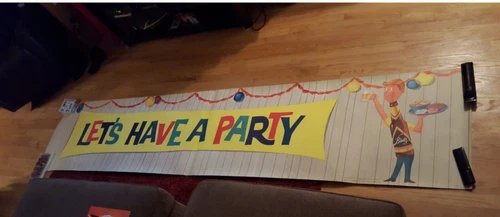 (VTG) 1960s blatz beer bottle Man Statue Giant Advertising Banner Sign