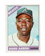 1966 Topps #500 Hank Aaron - Atlanta Braves, Excellent Condition