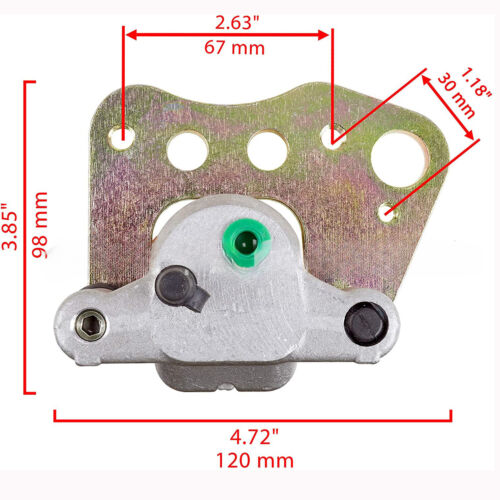 Front Brake Calipers w】Pads For Polaris Sportsman 335 400 500 600 700 4x4 6x6】 - Picture 4 of 5