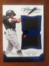 2016 panini flawless baseball Dee Gordon Marlins Dual Patches Sapphire 3/15