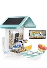 Bird Feeder with Camera, 4K HD AI Identify Bird Species, Smart Solar Green