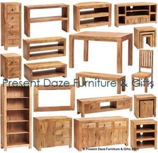 Tokyo Sideboards Bookcases Coffee Tables & TV Unit - Solid Mango - Light Finish