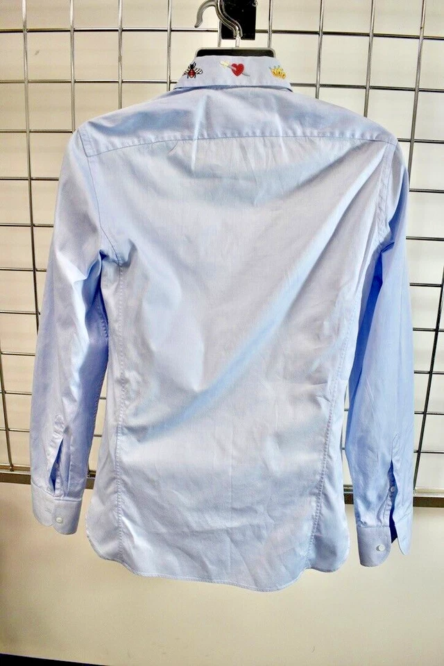 GUCCI Blue COTTON MEN'S SHIRT SIZE 39 / 15.5 US ON SALE NS - Image 4 of 4