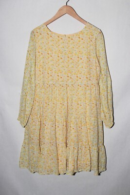 knee length dresses for ladies Fox Sexy V Neck Long Sleeve Yellow Mermaid Maternity Dress, Yellow / M