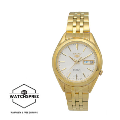 Seiko 5 Automatic Gold-Tone Stainless Steel Band Watch SNKL26K1 | eBay