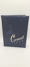 1955 High School Yearbook Comet Granby Virginia Blue Textured Cover
