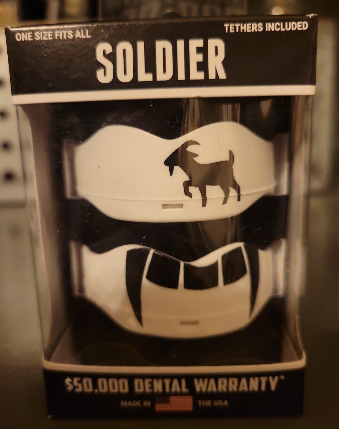 Soldier Sports Mouthguard Top & Bottom With Tethers One Size Fits All