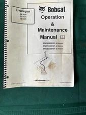 Bobcat Sweeper 54" 60" 72" Operation & Maintenance Manual No. 6724016