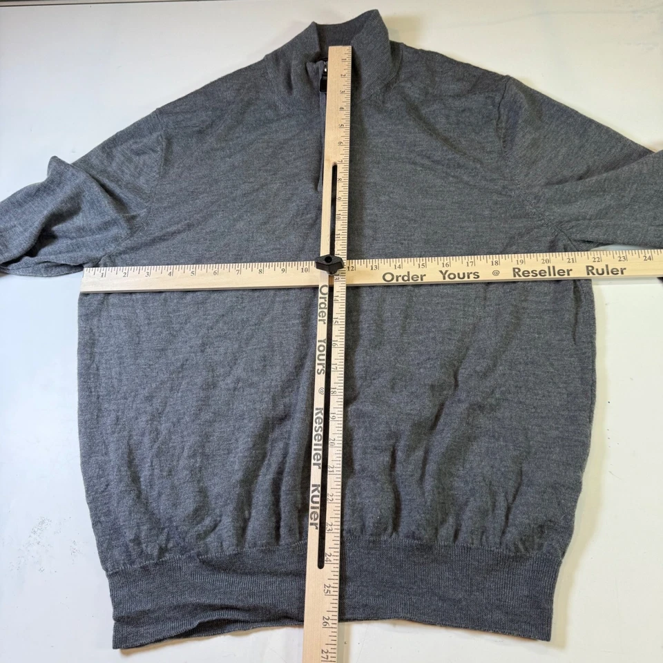 JOS. A. BANK Traveler Bundle of 2 Merino Wool 1/4 Zip Sweaters Navy Gray Sz XXL - Image 4 of 4