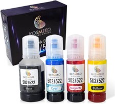 KOSMIKO Printer Ink Bottle Replacement for Epson EcoTank T502