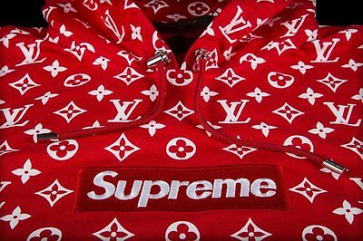 Supreme Louis Vuitton Box Logo Hoodie - Authentic - Original Receipt