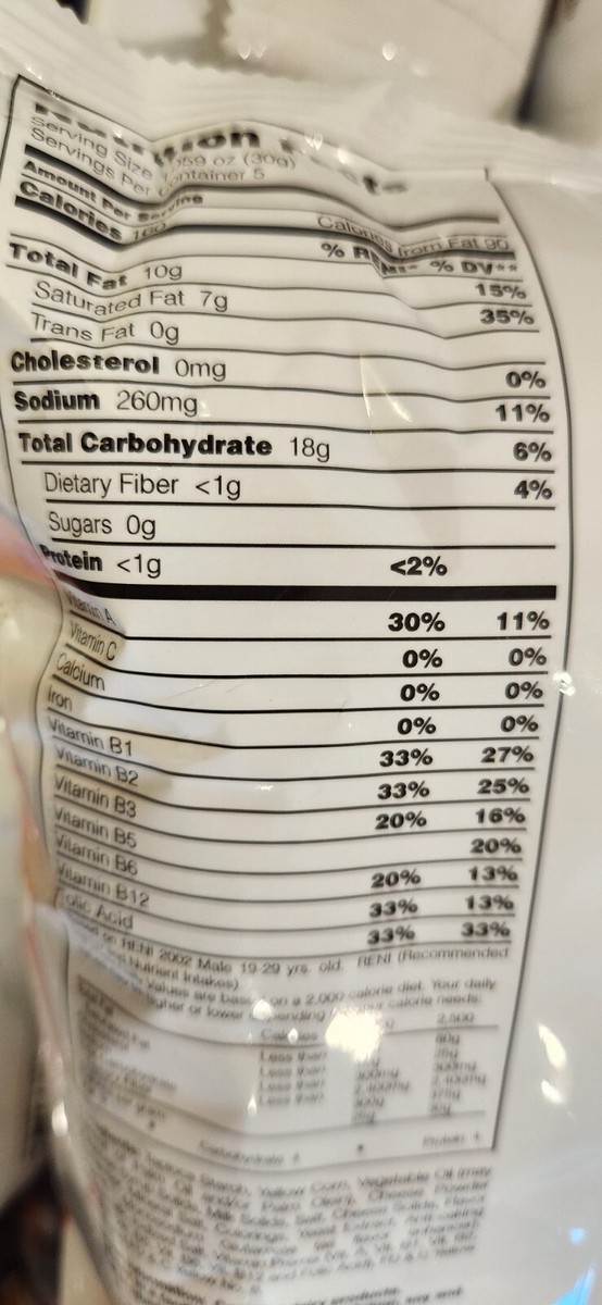 Clover Chips Nutrition Facts