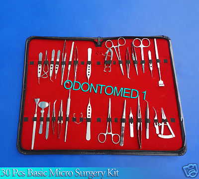 30 Pcs Basic Eye Micro Surgery Surgical Instruments Set Kit | eBay