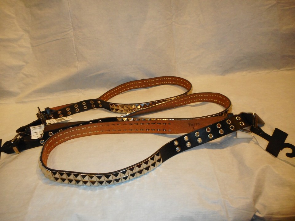 N/W/T Kmart Bongo Silver Black Studded Female Belts L. L sold separate eBay