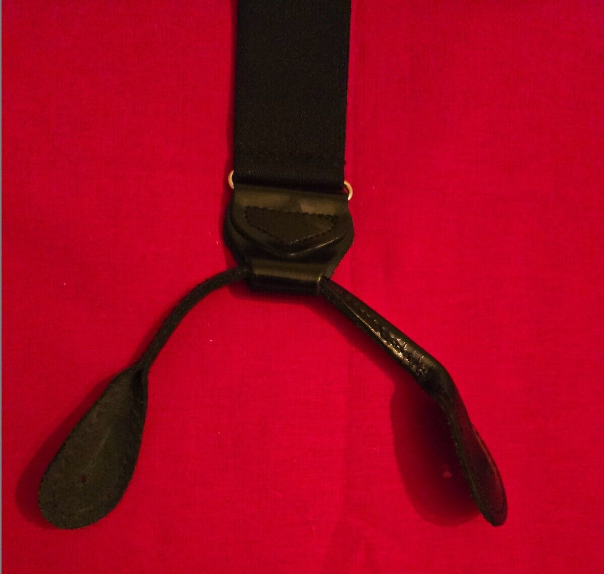 Gray 100% SILK Herringbone Adjustable Suspenders … - image 3