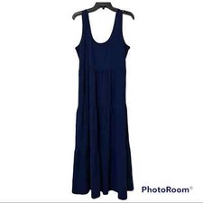 J. Crew medium womens maxi blue sleeveless wide strap casual dress