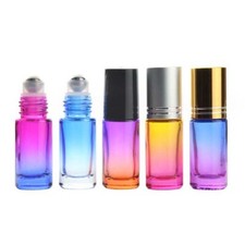 5ml 10ml Colorful Thick Glass Essential Oil Roller Bottle for Perfume Metal Ball