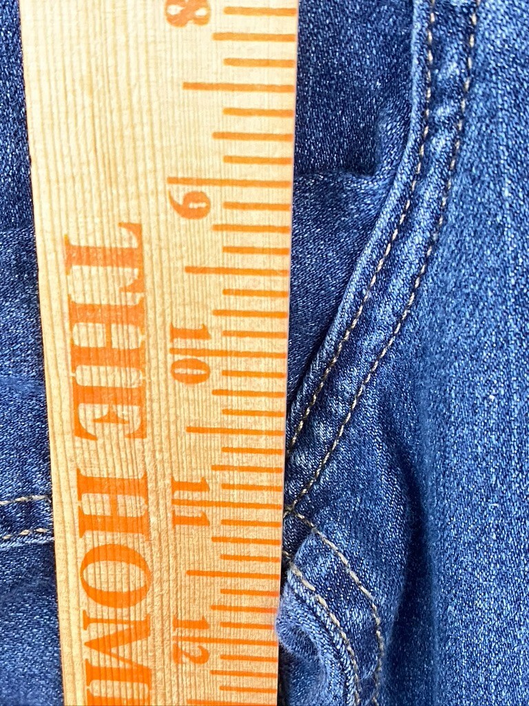 Riders By Lee Capri Shorts Womens 16W Blue High Rise Stretch Med Wash Denim eBay