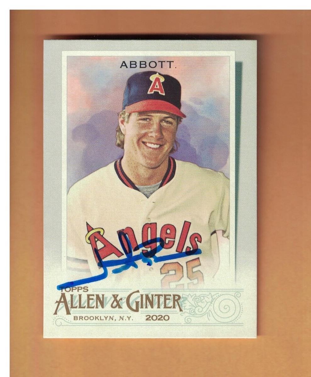 Jim Abbott AUTOGRAPHED 2020 TOPPS ALLEN & GINTER'S BASEBALL CARD