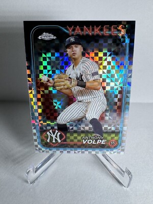 2024 Topps Chrome Anthony Volpe X-Fractor Parallel New York