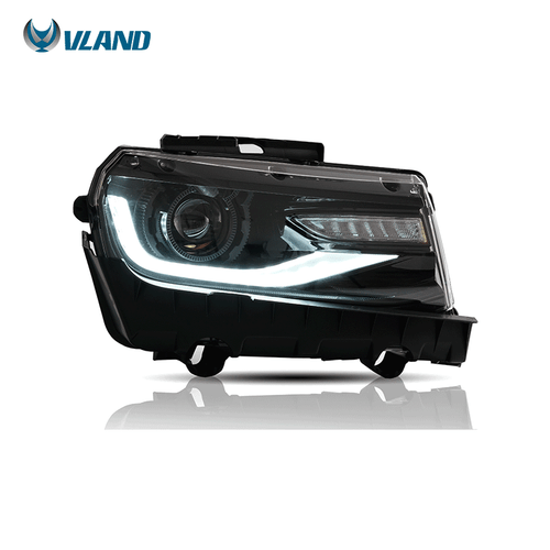 Par de faros proyectores LED con indicador secuencial para Chevrolet Camaro 14-15 - Imagen 2 de 9