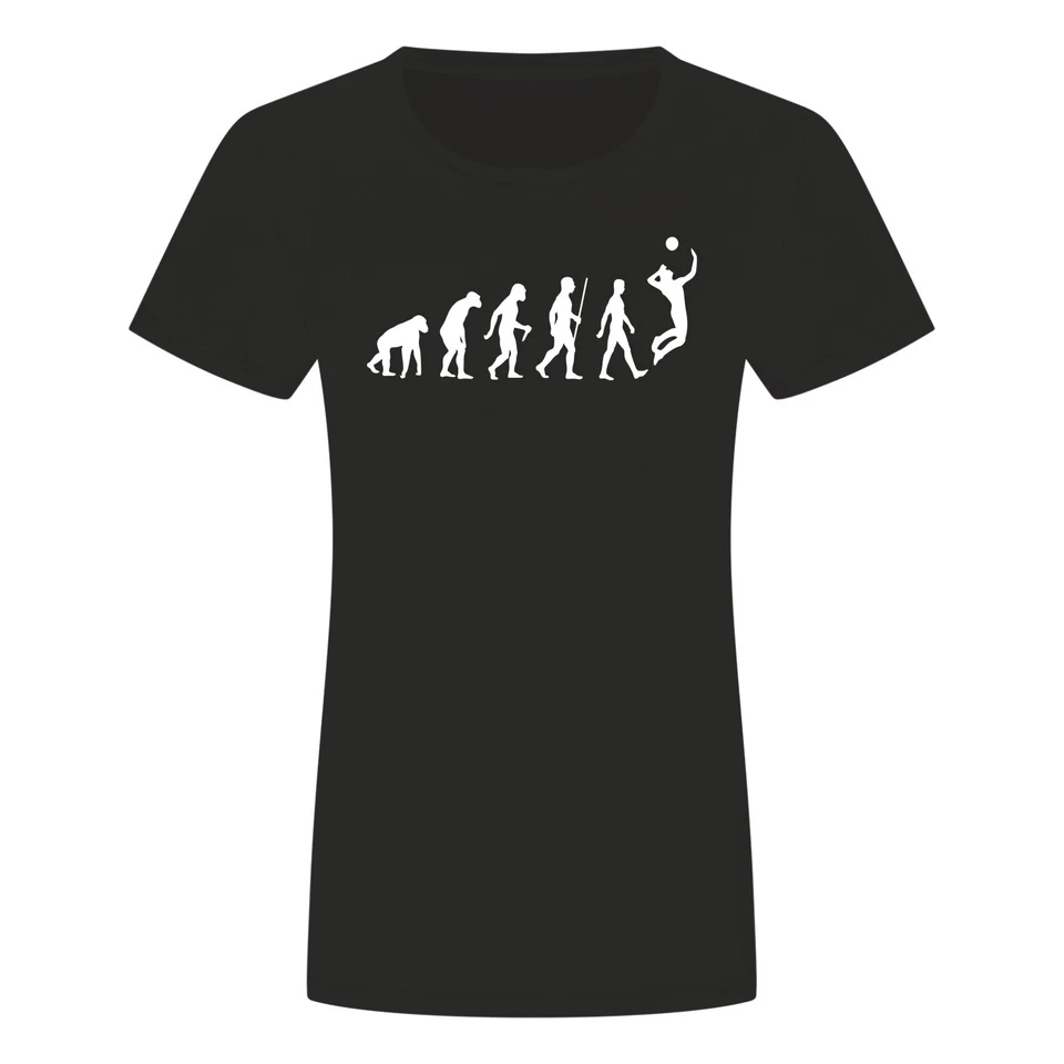 Evolution Volleyball Damen T-Shirt - Sport Netz Ball Beach Strand Sand Beach - Bild 1 von 1