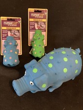 Set Of 3 Multipet Dog Toys Large Latex Pig that Grunts And 2 Squeakable Pigs