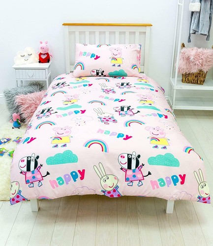 Set lenzuola reversibili copripiumino singolo Peppa Pig Storm - Foto 5 di 5