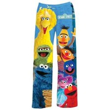 BRIEF INSANITY Sesame Street Group Party Lounge Pants ADULT- NWT
