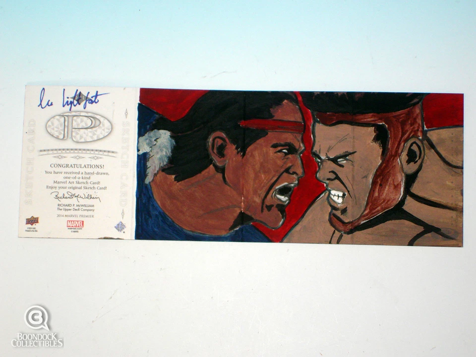 2014 Marvel Premier Hercules Thunderbird Sketch Card Lee Lightfoot Upper Deck UD - Image 2 of 4