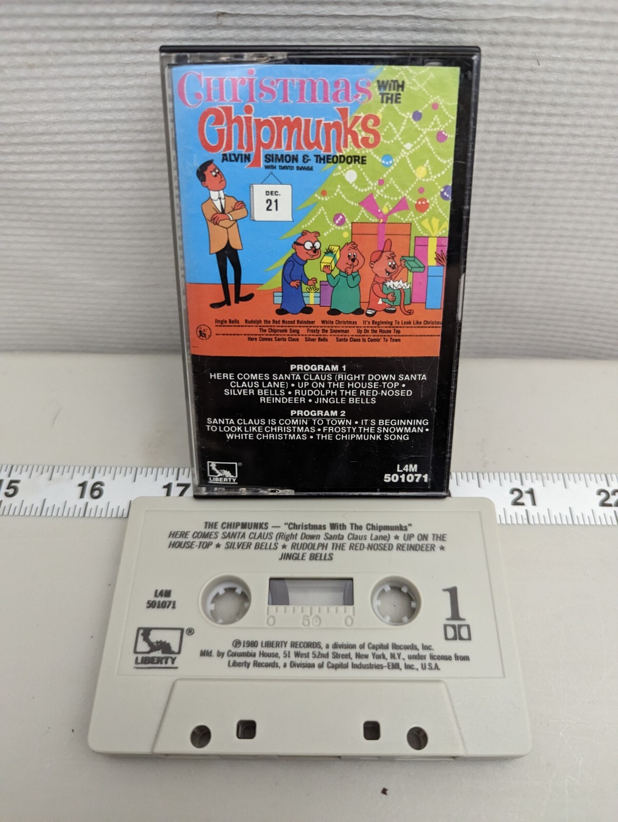 Christmas With The Chipmunks Cassette Tape 1980 Tested Alvin Simon