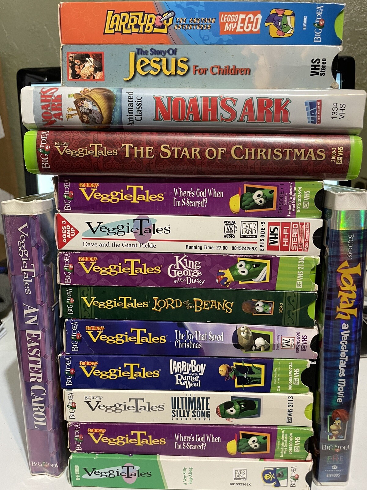 Veggietales VHS Lot of 15 Christian Animated Educational Cartoon Family ...