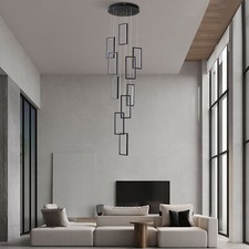 Modern Ceiling Lighting Living Room Chandelier Pendant Light w/ Remote Control.
