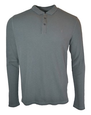 LONG SLEEVED WAFFLE POLO T-SHIRT 