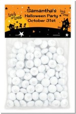 Trick or Treat - Custom Halloween Treat Bag Topper with candy bag
