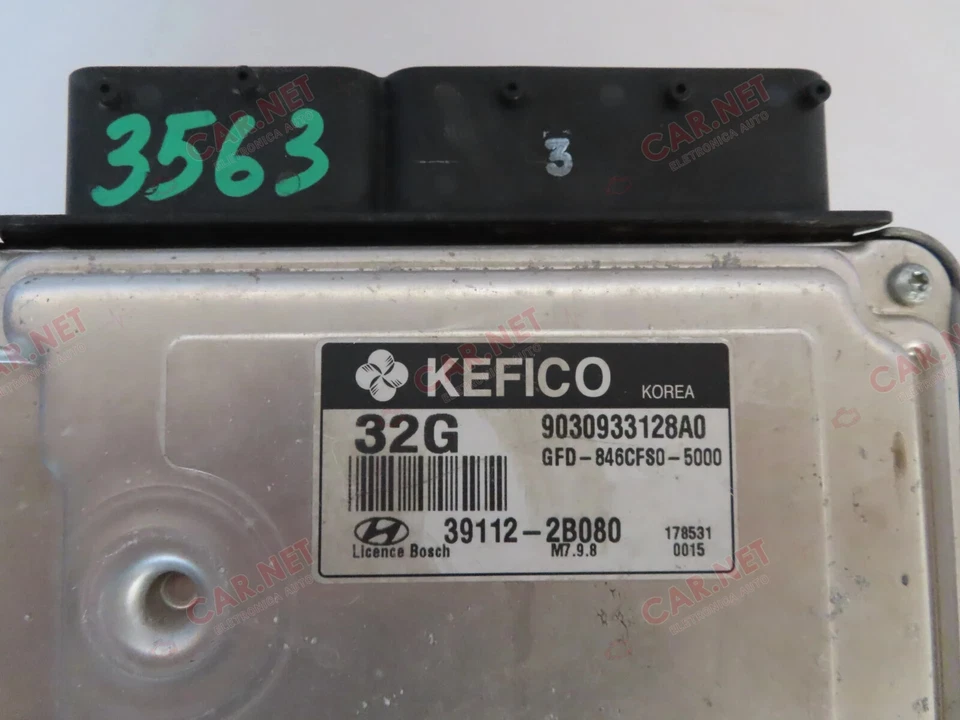 39112-2B080 M7.9.8 KEFICO 9030933128A0 CENTRALINA MOTORE HYUNDAI I30 FD 1.6 90KW - Immagine 2 di 4