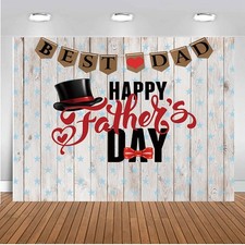 Happy Fathers Day Backdrop 7x5 Ft Family Prom Party Decorations Retro Wood