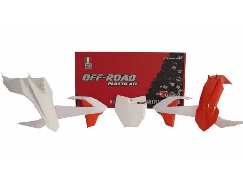 Rtech Plastic Kit Fits KTM SX 65 16-23 GasGas MC 65 21-23 White/Orange