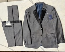 Jos. A. Bank SLIM FIT - 42S / 35W - Wool Tuxedo Suit - Grey