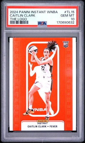 2024 PANINI INSTANT WNBA THE LOGO #TL15 CAITLIN CLARK ROOKIE RC PSA 10