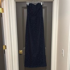 J. Crew Natasha long dress leavers lace navy 6