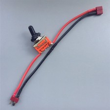 2 Gear Rocker Switch Battery Power On-off Switch with T Plug for RC Boat Part