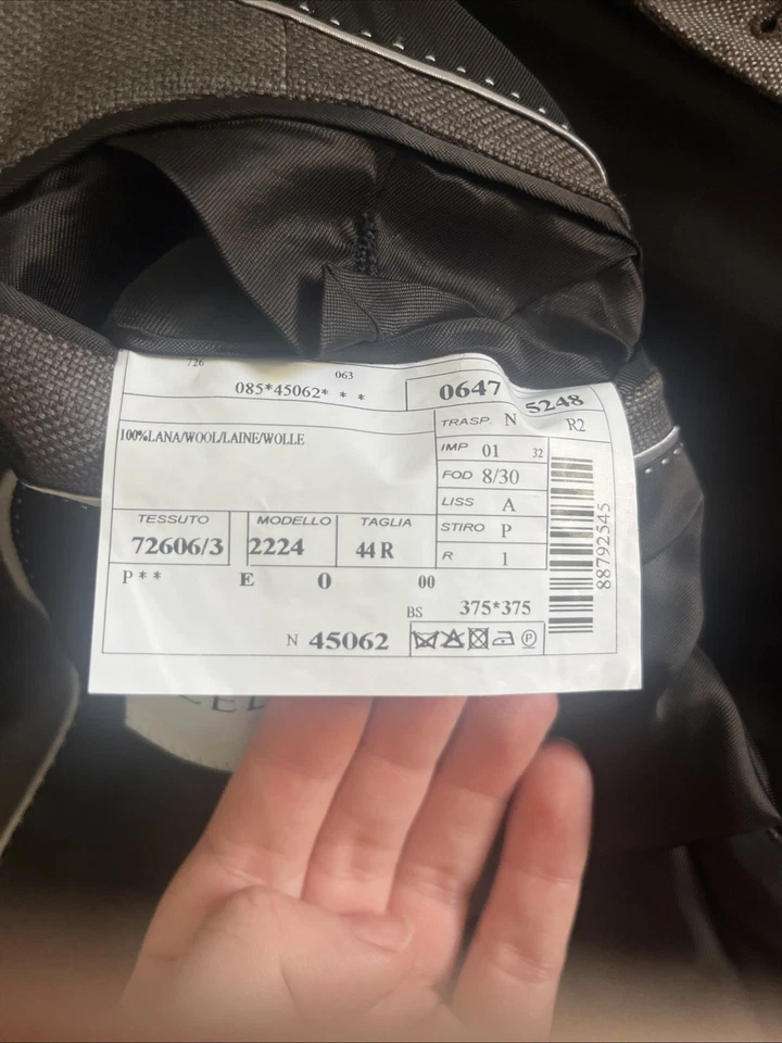 LMWOT Ledbury Made In Italy Loro Piana Wool Coffe Brown Basketweave Jacket 44r - Image 3 of 4