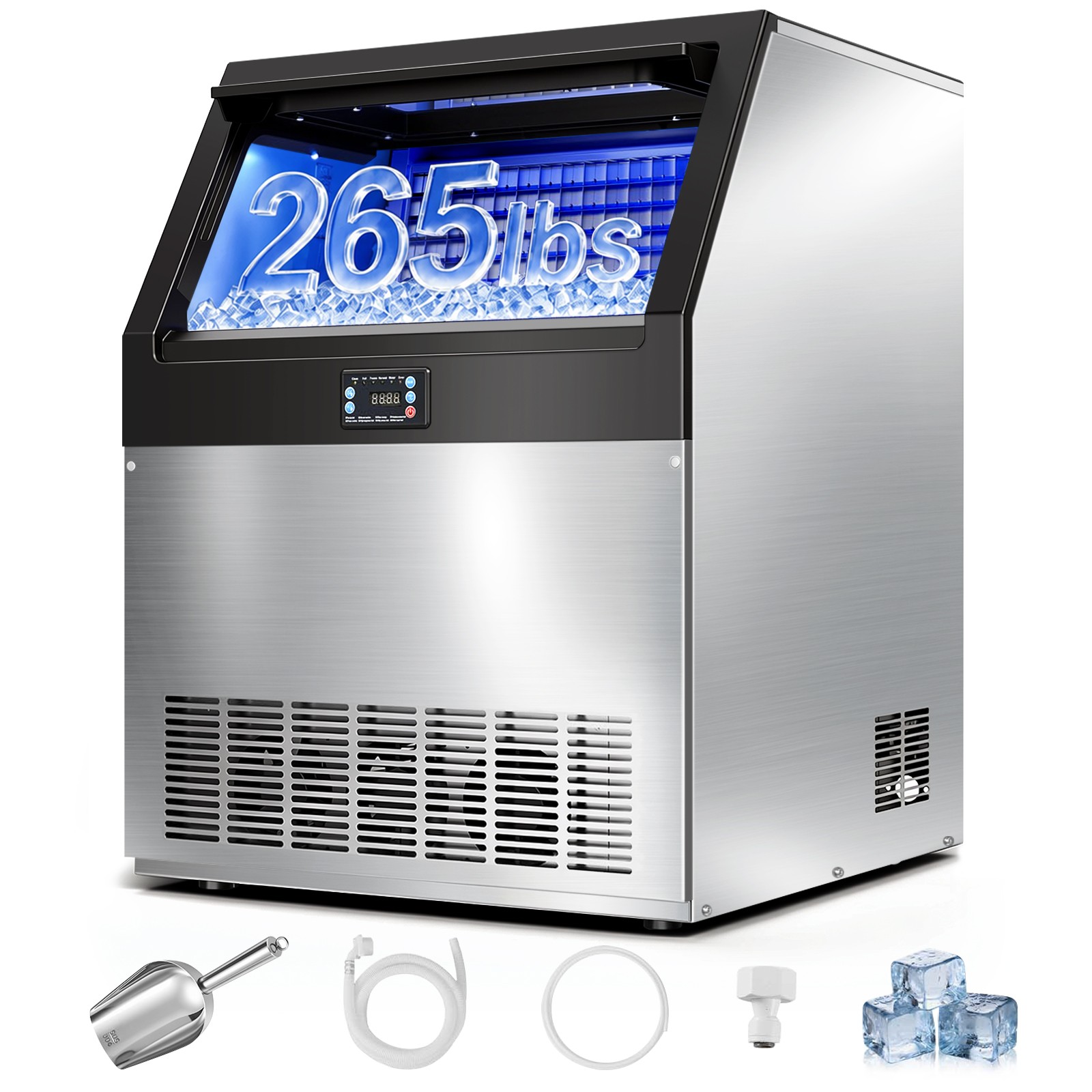 VEVOR Electric 12 Hot Dog 5 Roller Commercial Grill Cooker Machine Cover 750W