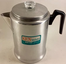 vintage WEAR-EVER aluminum 14-cup Coffee Pot PERCOLATOR unused NOS 7pix