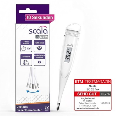SC 28 flex Fieberthermometer digital   10 Sek. Messzeit, flexible Spitze, F