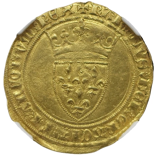 1380-1422 France FR-291 Charles VI Ecu'or MS 63 NGC Numimatics Gold